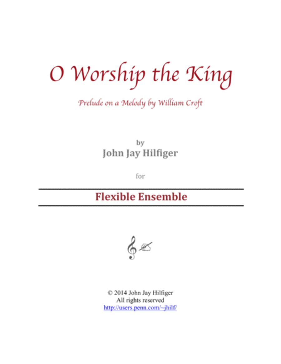 O Worship the King: Prelude on a Melody by William Croft Concert Band scores gallery preview page 1