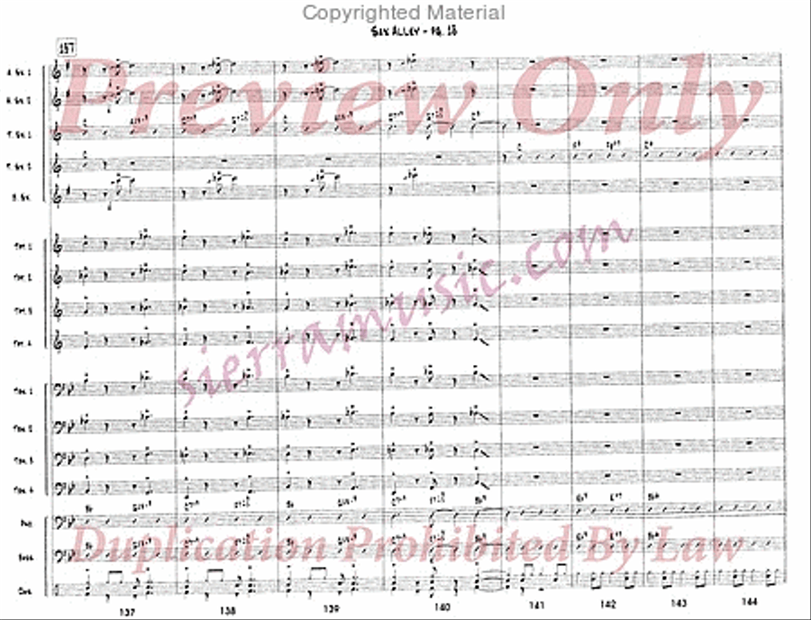 Sax Alley Jazz Ensemble scores gallery preview page 19