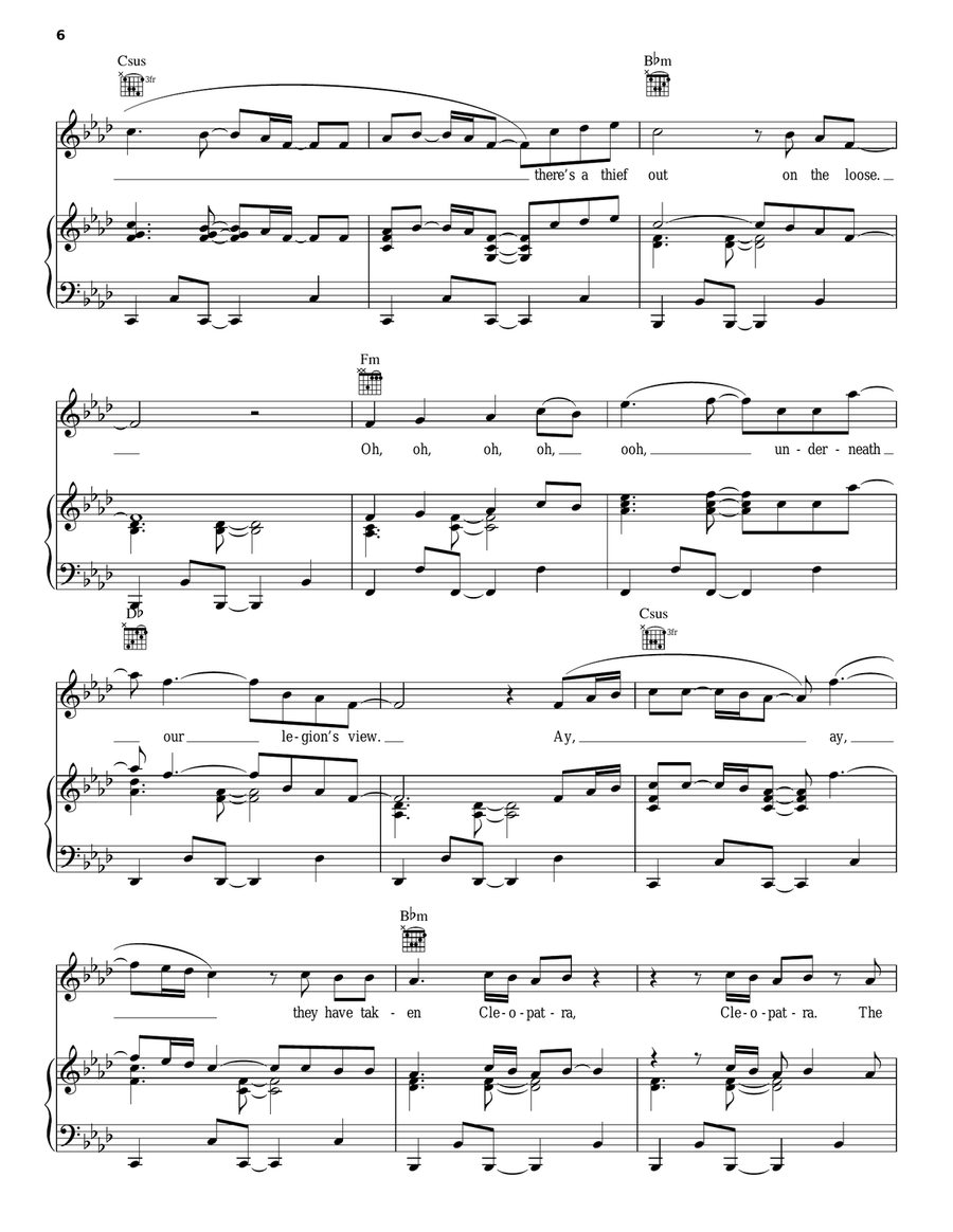 Pyramids Piano, Vocal, Guitar scores gallery preview page 6