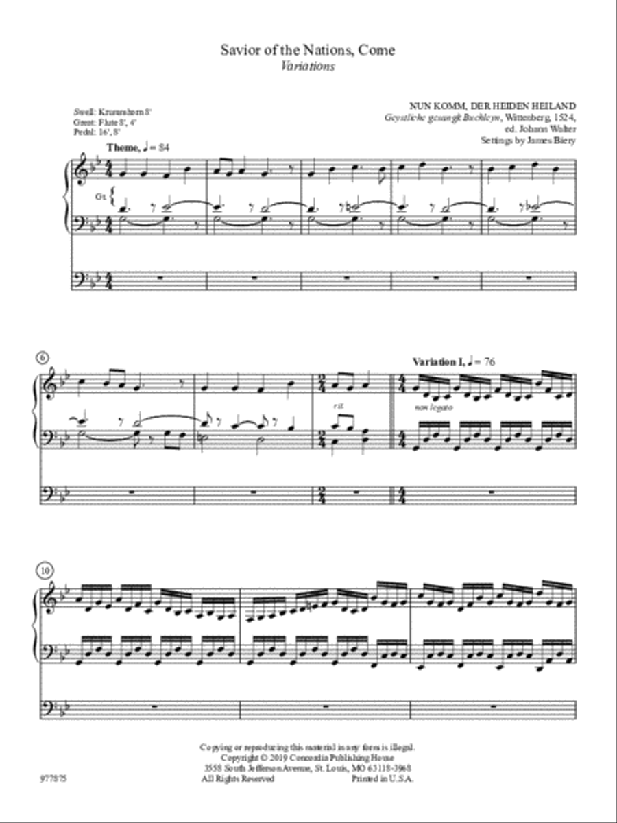 Proclaim! Preludes and Harmonizations for the Hymn of the Day (Advent) Organ scores gallery preview page 2
