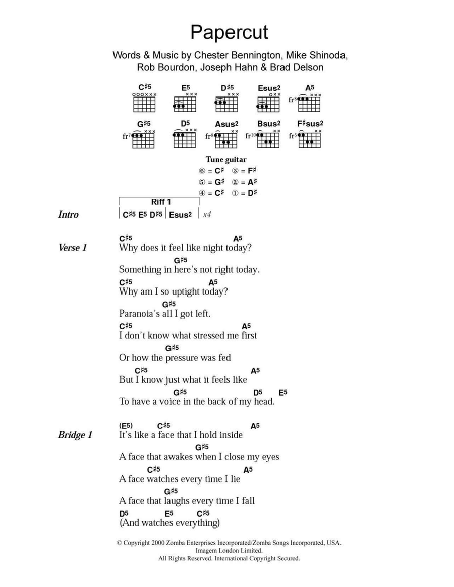 Papercut Papercut Acoustic Guitar scores gallery preview page 1