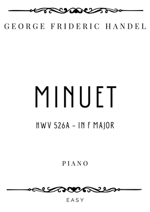 Book cover for Handel - Minuet in F Major (HWV 516a) - Easy