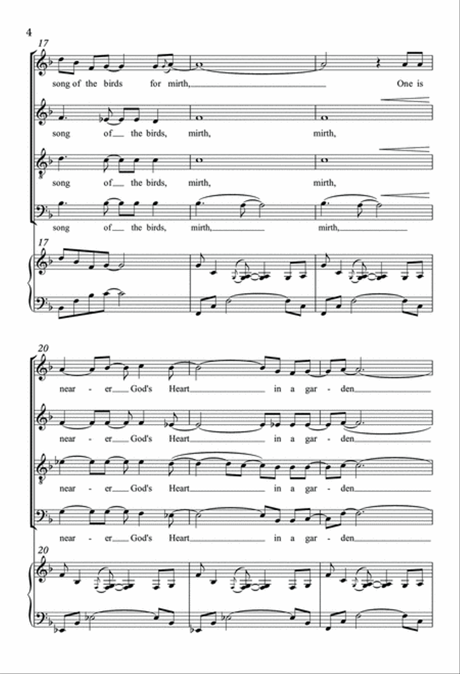 Garden Song 4-Part scores gallery preview page 4