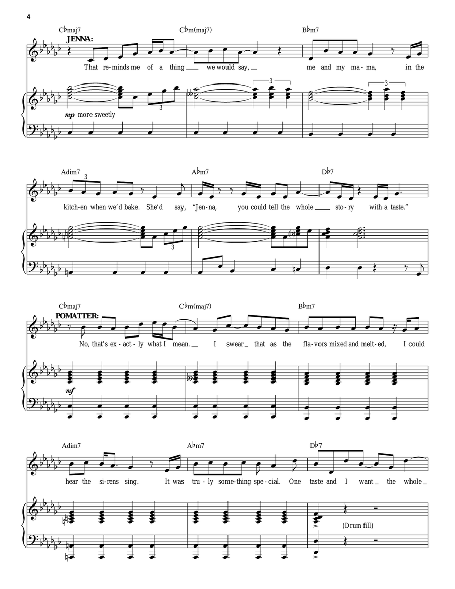 It Only Takes A Taste (from Waitress The Musical) Voice scores gallery preview page 4