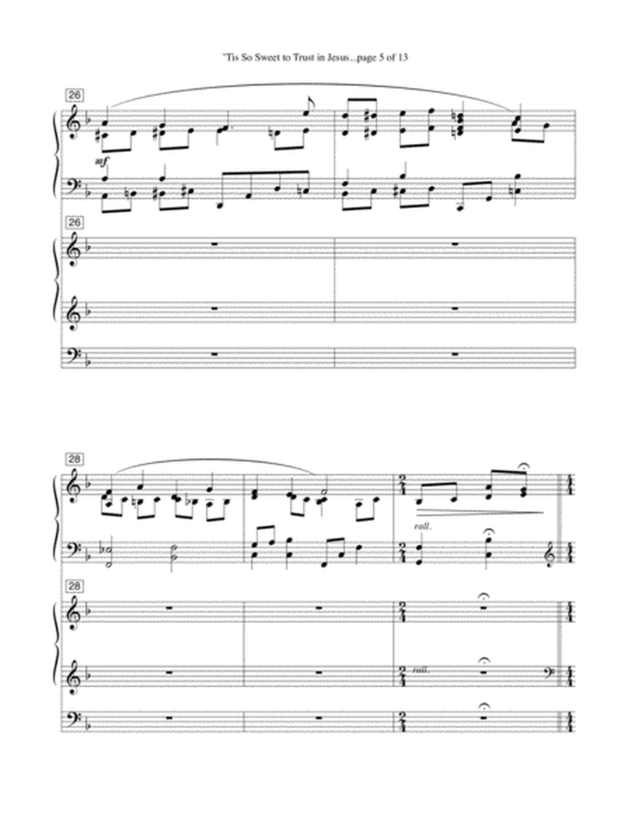 'Tis So Sweet to Trust in Jesus--Piano/Organ.pdf image number null
