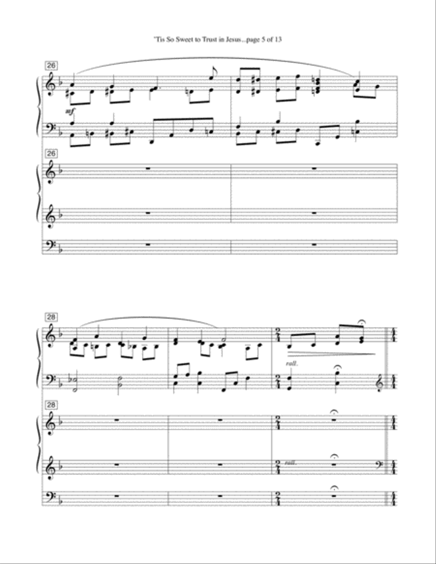 'Tis So Sweet to Trust in Jesus--Piano/Organ.pdf 'Tis So Sweet to Trust in Jesus--Piano/Organ.pdf Piano scores gallery preview page 6