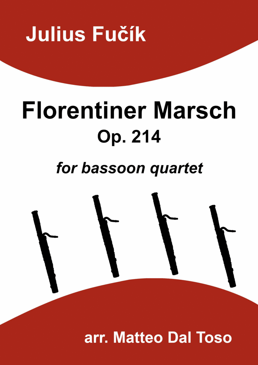 Florentiner Marsch Op. 214 for bassoon quartet Woodwind Quartet scores gallery preview page 1