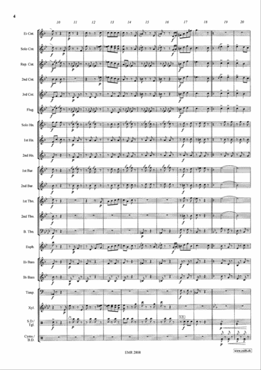 Tritsch-Tratsch Polka Brass Band scores gallery preview page 5