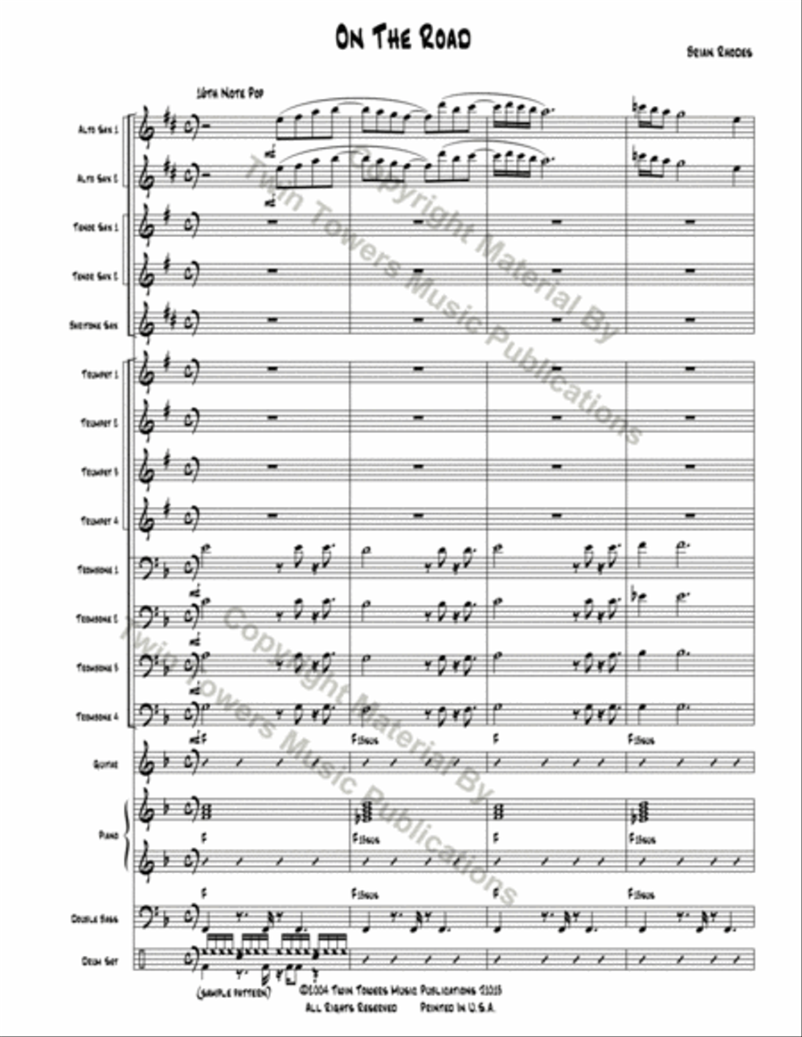 On The Road Jazz Ensemble scores gallery preview page 3
