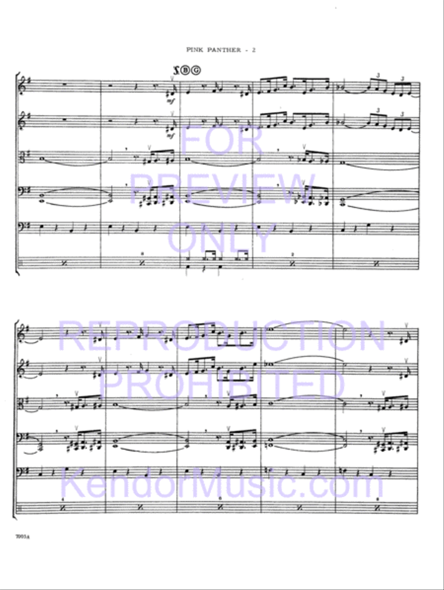 Pink Panther, The (Full Score) String Orchestra scores gallery preview page 3