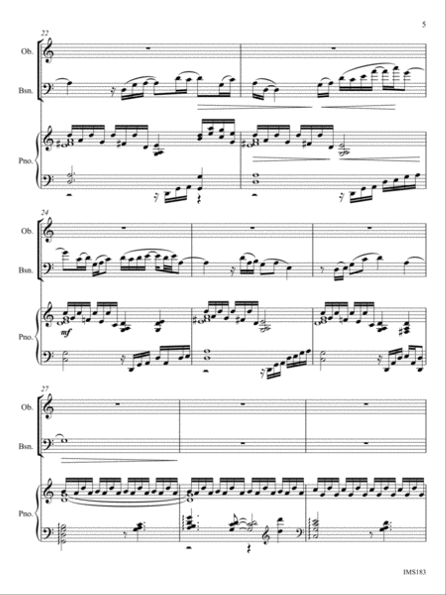 Summer Soliloquy Bassoon scores gallery preview page 6