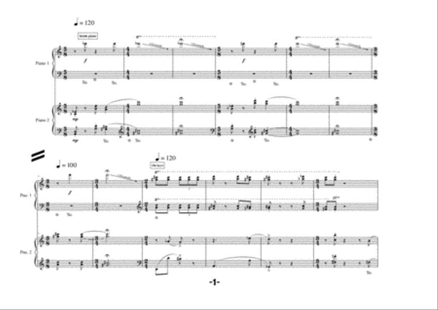 Draa Draa 2 Pianos, 4-Hands scores gallery preview page 5