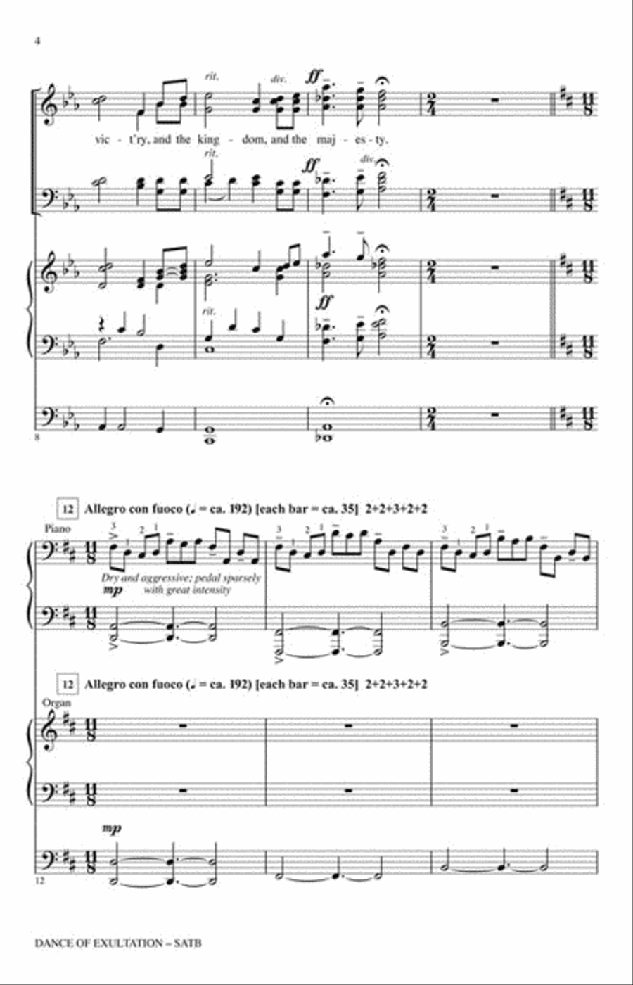 Dance of Exultation 4-Part scores gallery preview page 3