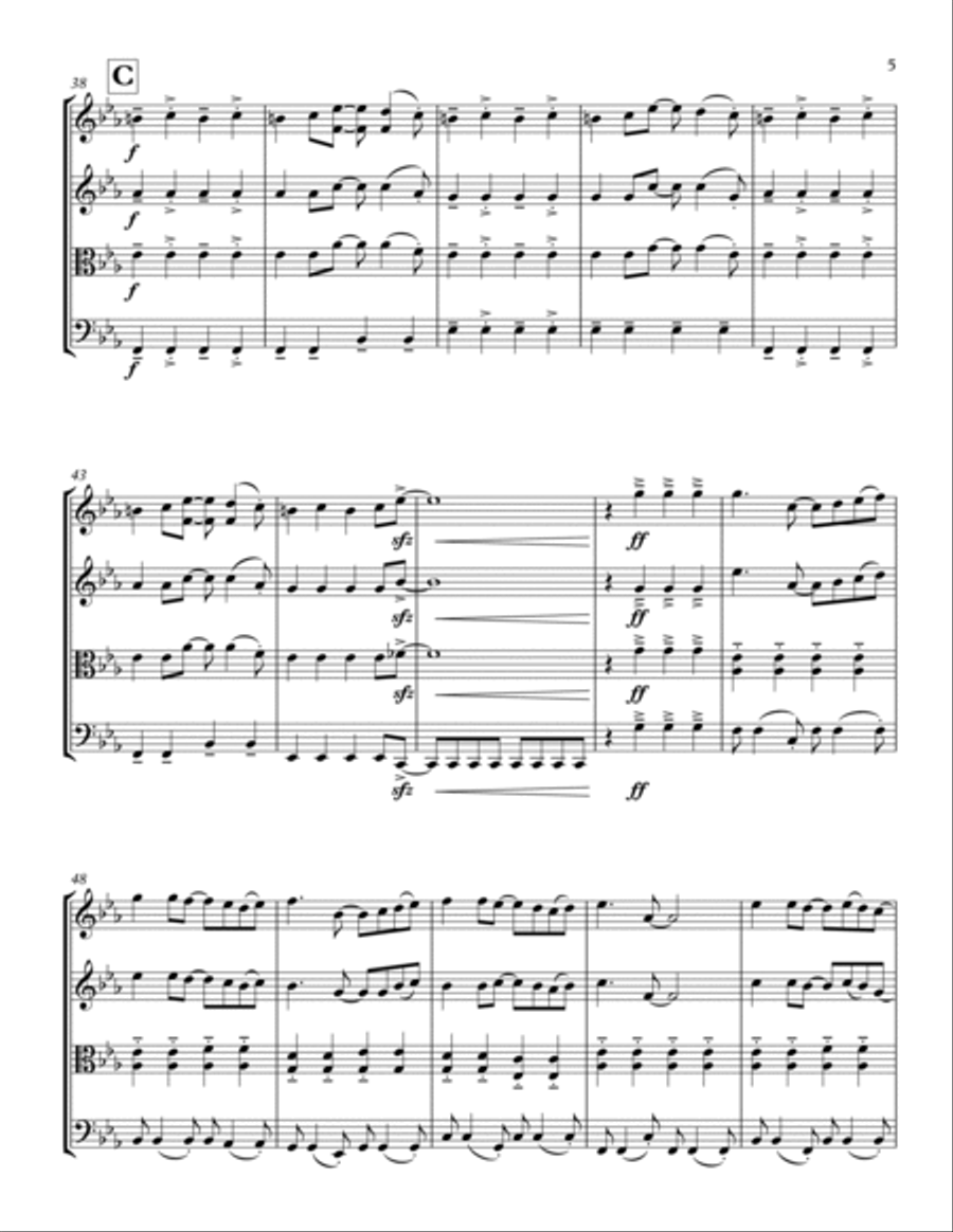 Can't Take My Eyes Off Of You String Quartet scores gallery preview page 5