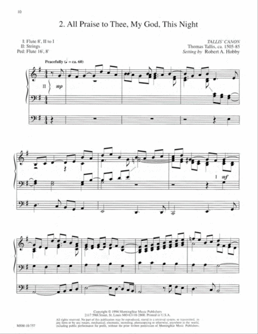 Three Hymns of Praise, Set 2 Organ scores gallery preview page 7
