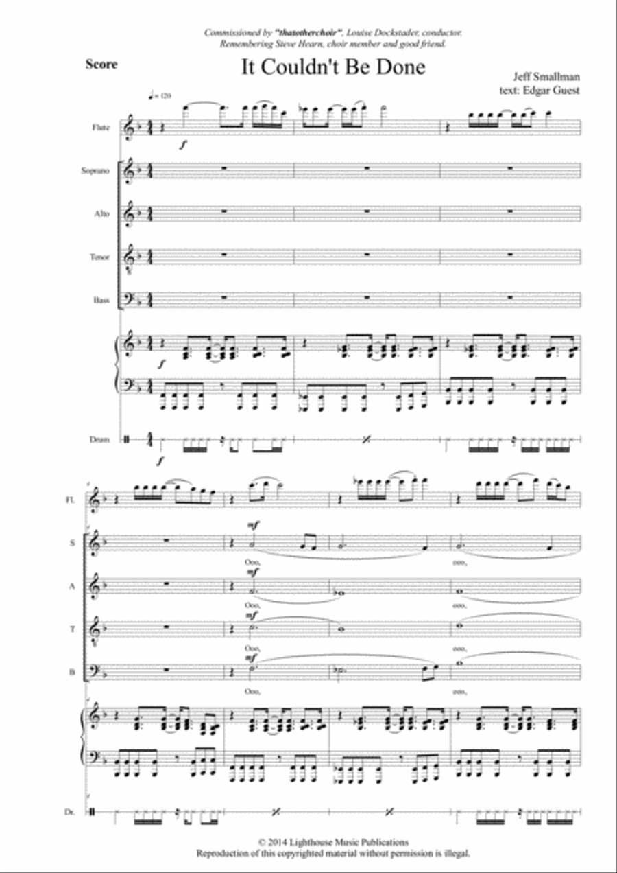 It Couldn't Be Done 4-Part scores gallery preview page 3