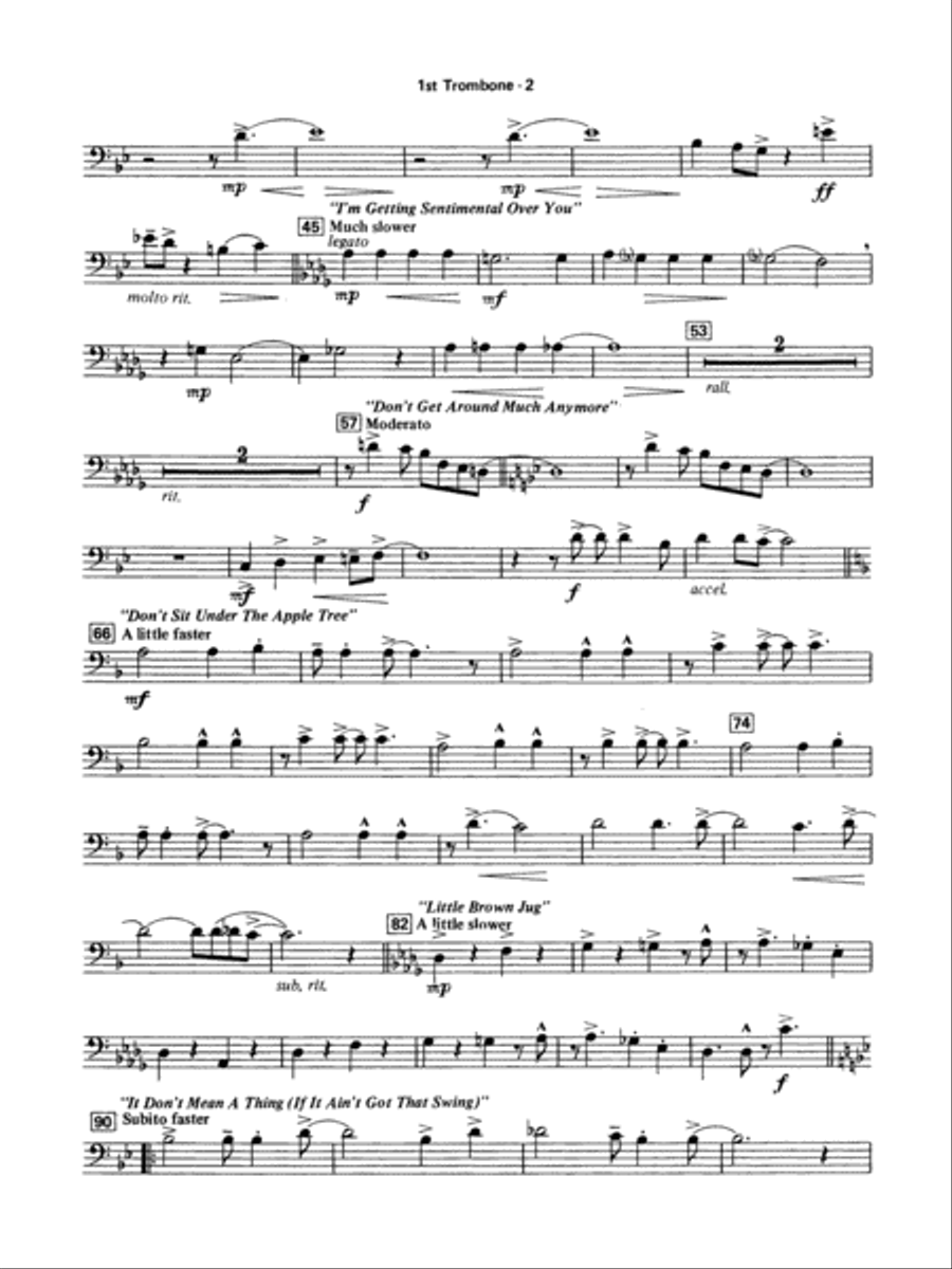 Big Band Spectacular: 1st Trombone Concert Band scores gallery preview page 2