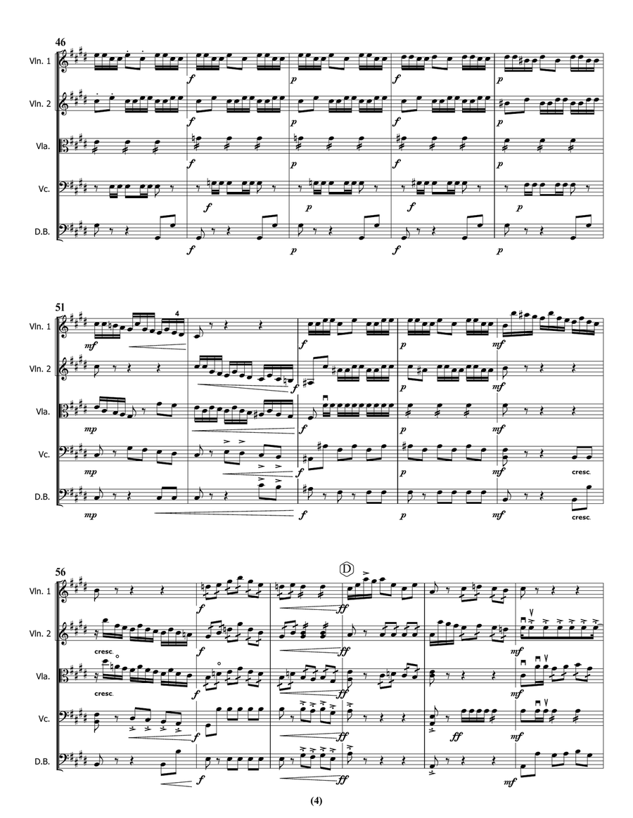 Bach Preludium / Preludio in E major String Orchestra scores gallery preview page 5