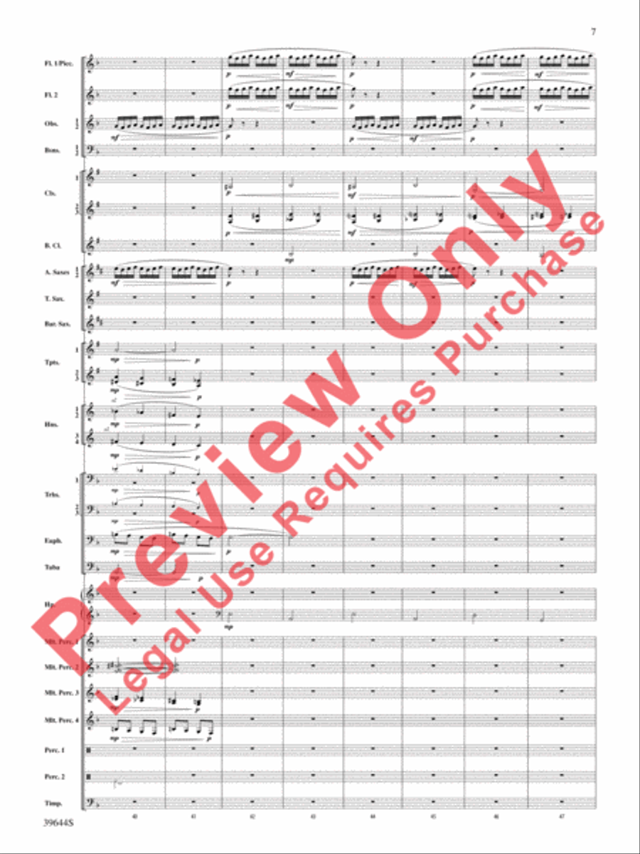 Laideronnette: Impératrice des Pagodes (from Ma mère l'oye) Concert Band scores gallery preview page 8