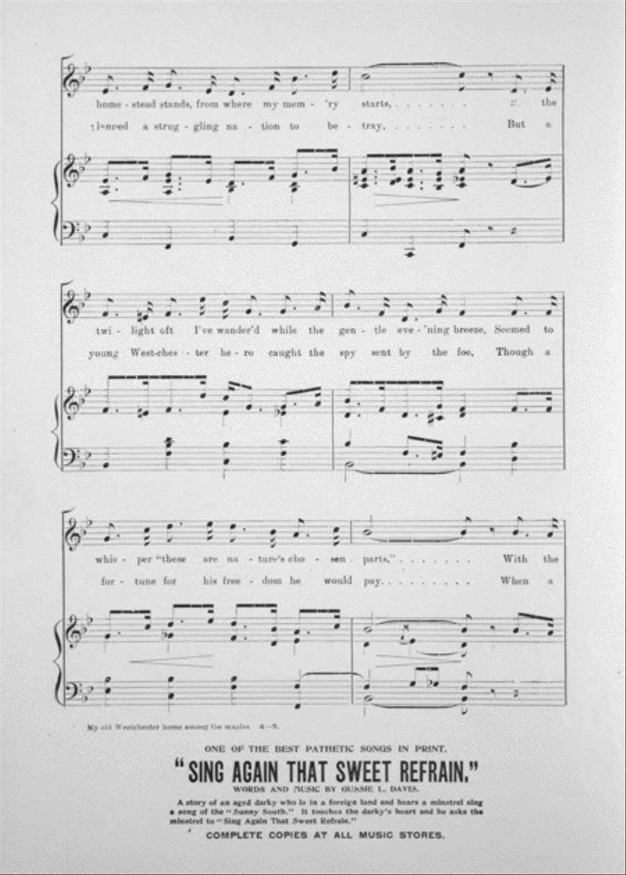 My Old Westchester Home Among the Maples Voice scores gallery preview page 3