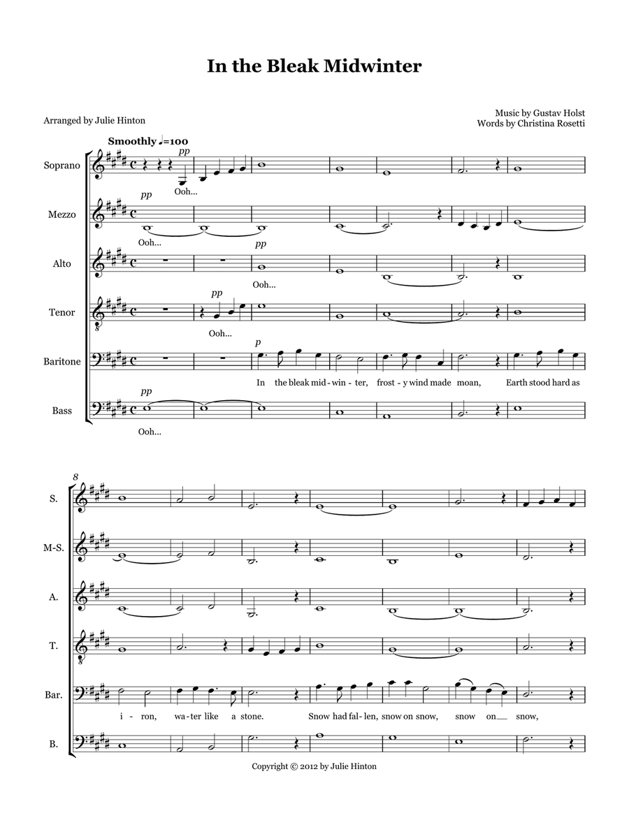 In the Bleak Midwinter Divisi scores gallery preview page 2