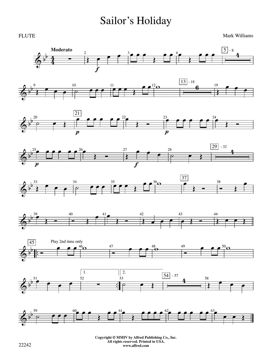 Sailor's Holiday: Flute