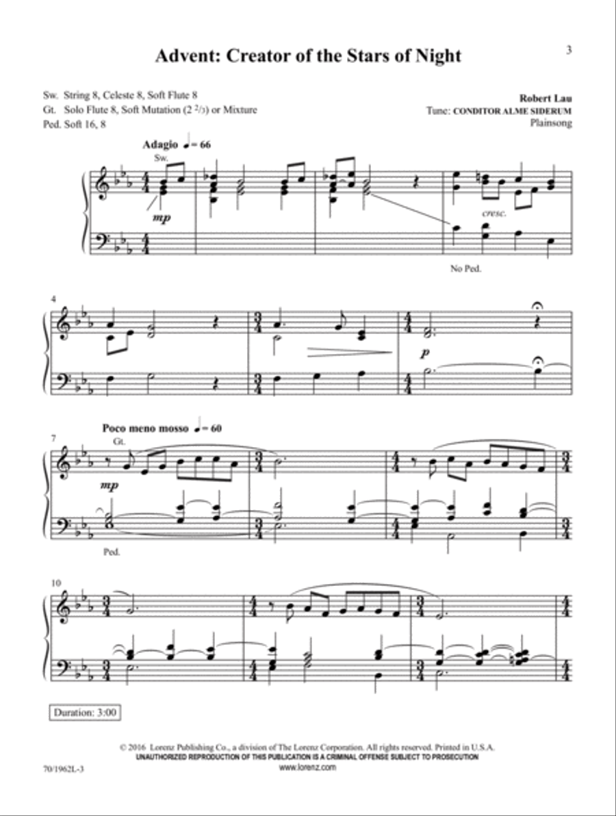 Advent through Easter Organ Solo scores gallery preview page 2