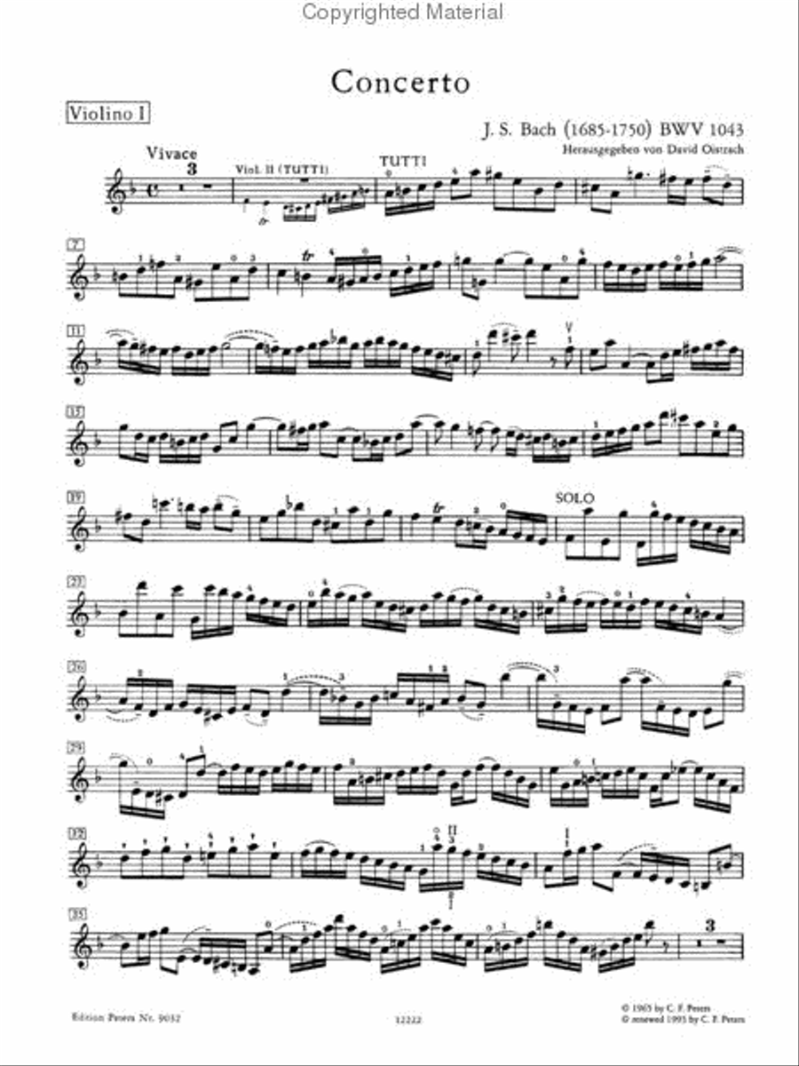 Double Concerto In D Minor Violin scores gallery preview page 4