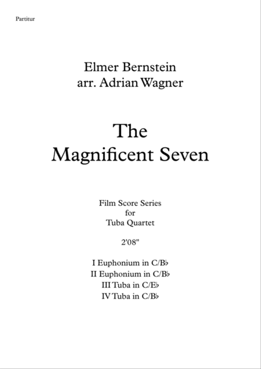The Magnificent Seven Brass Quartet scores gallery preview page 2