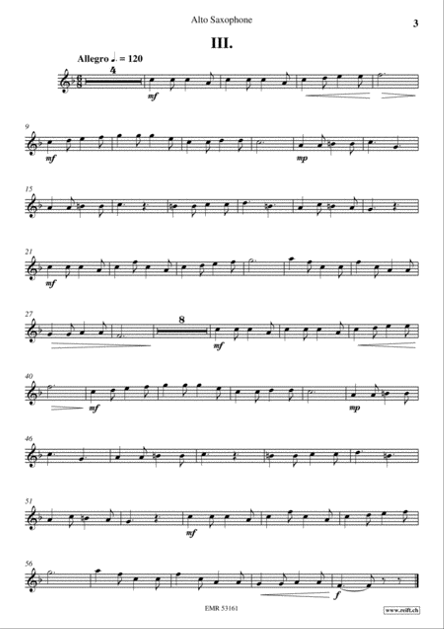 4 Pieces Alto Saxophone scores gallery preview page 4