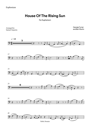 Book cover for House of the Rising Sun - for Euphonium BC - with play along