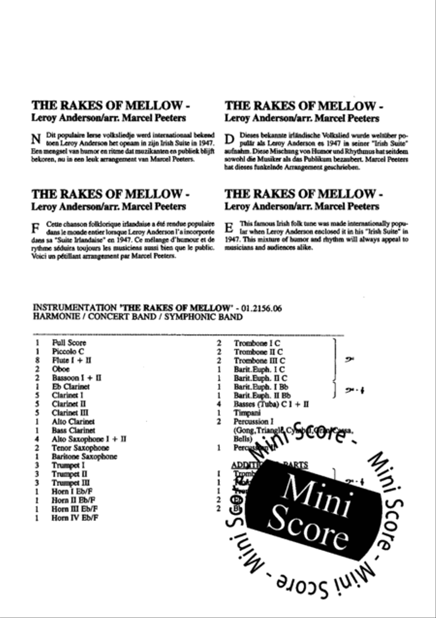 The Rakes Of Mellow The Rakes Of Mellow Concert Band scores gallery preview page 4