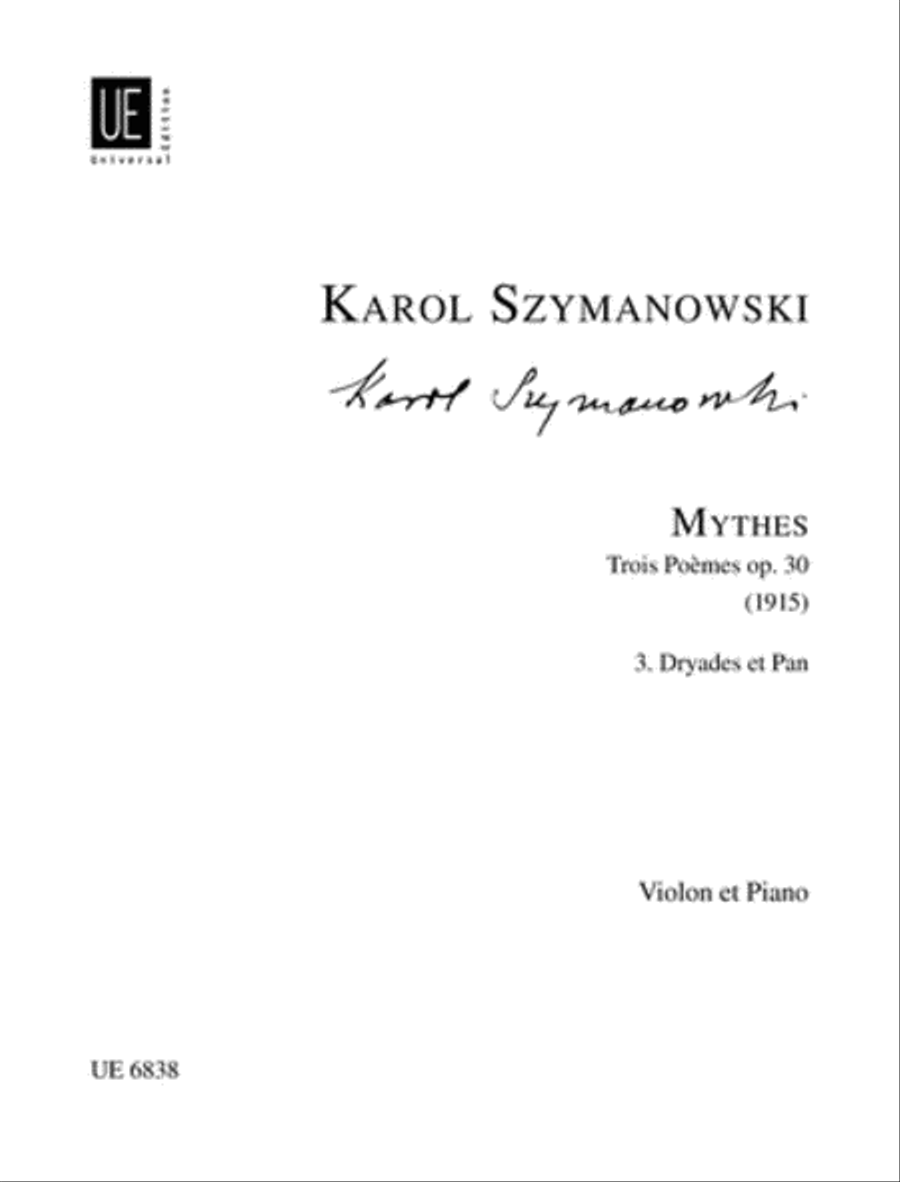 Mythes Violin Solo scores gallery preview page 1