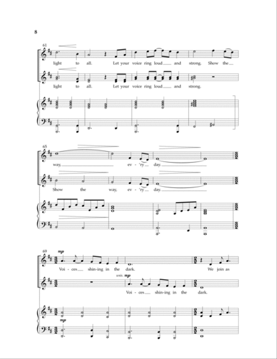 One Voice SSA scores gallery preview page 6