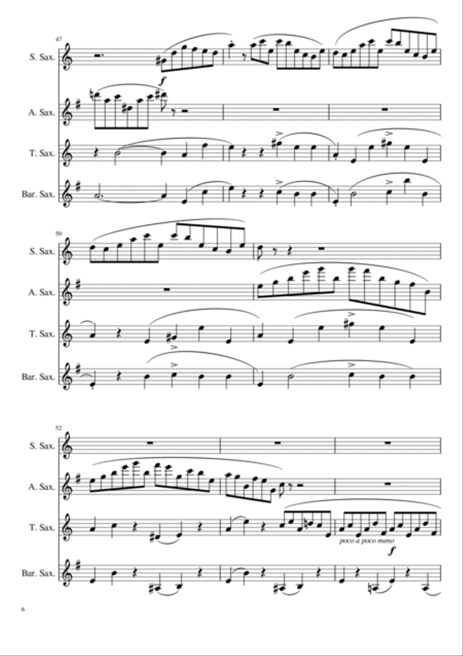 Ballade No. 1 in G Minor Ballade No. 1 in G Minor Saxophone Quartet scores gallery preview page 6