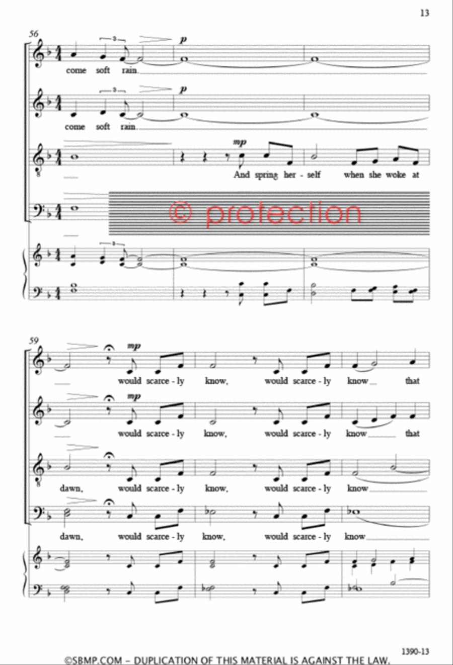 There Will Come Soft Rains - SATB divisi Octavo Divisi scores gallery preview page 12