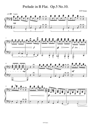 Prelude In B Flat (Op.5 No.10)
