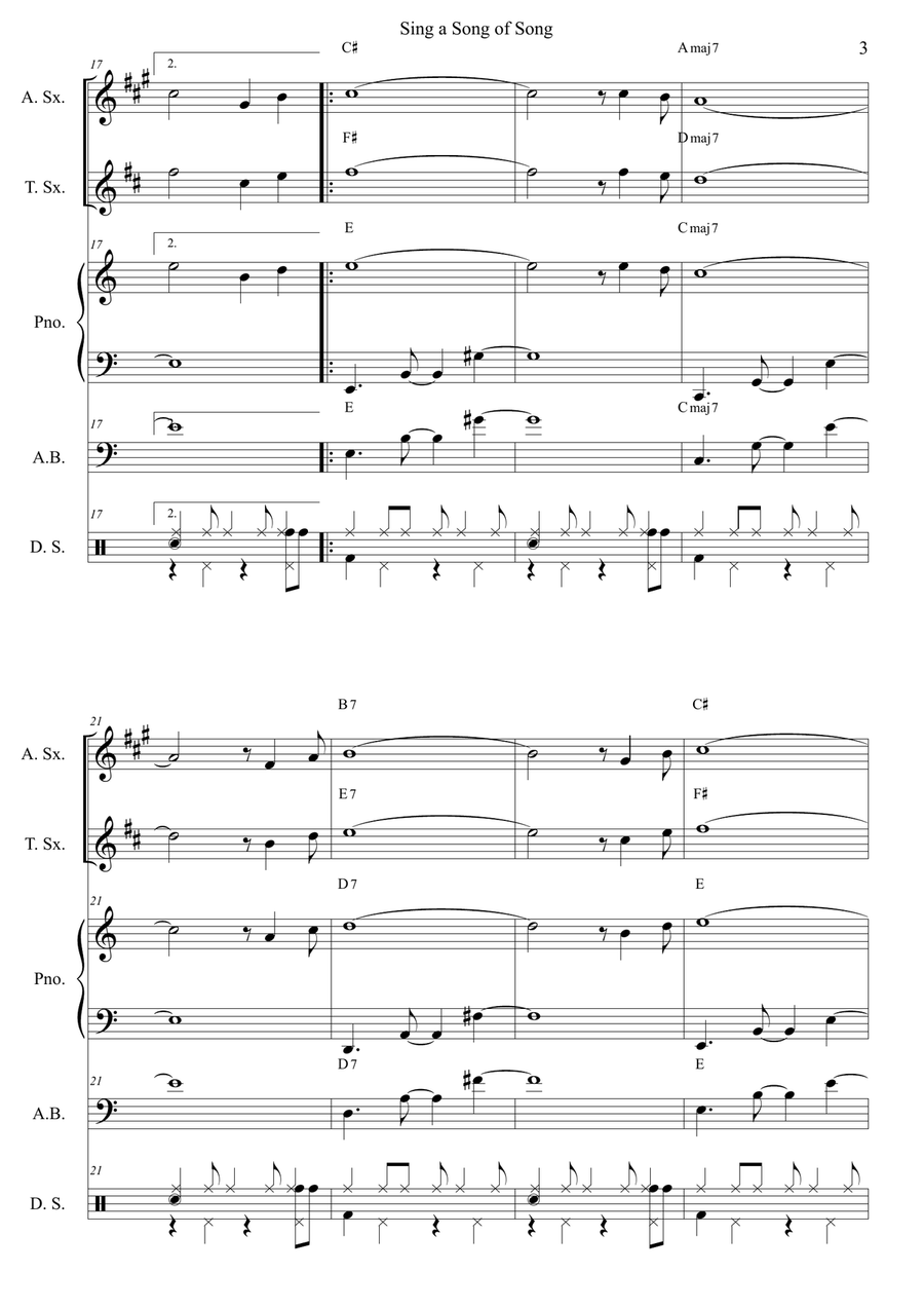 Sing A Song Of Song Small Ensemble scores gallery preview page 4
