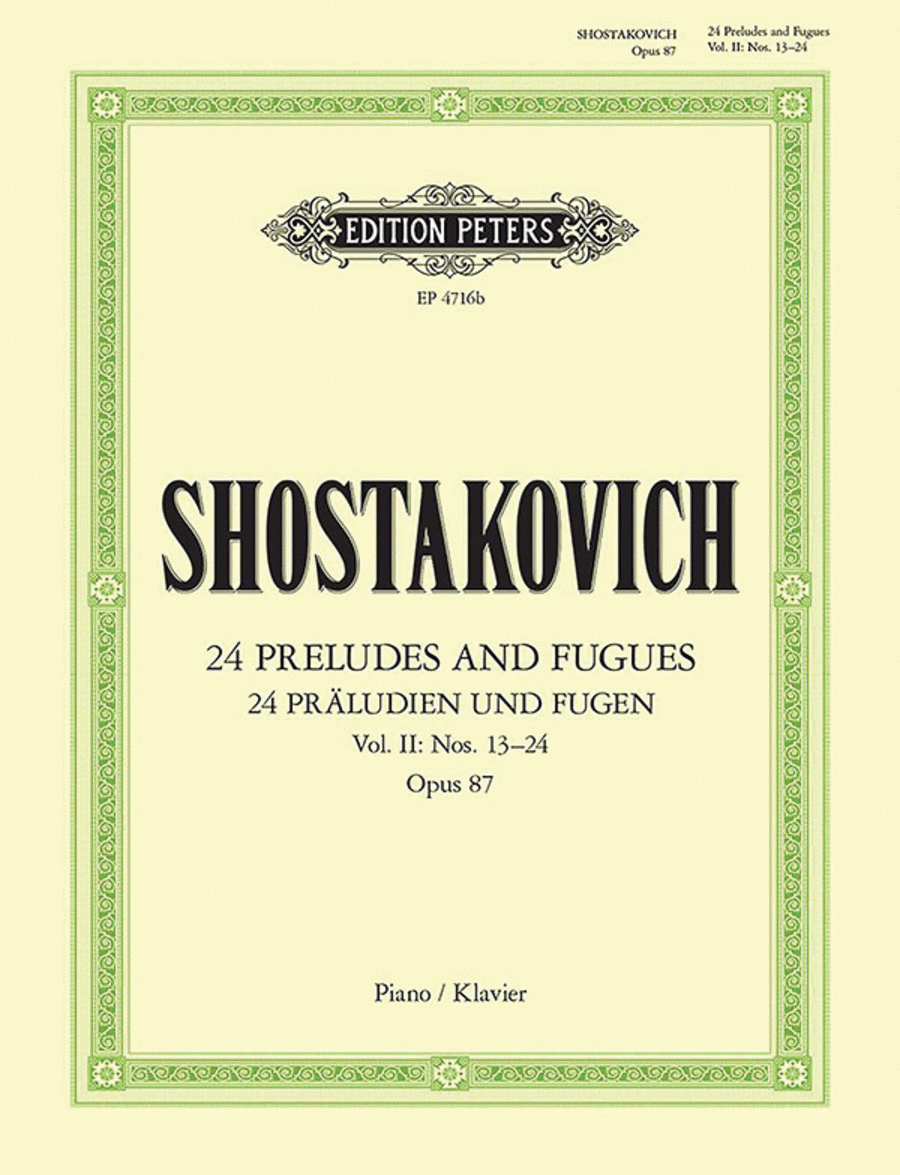 24 Preludes and Fugues Op. 87 for Piano Piano scores gallery preview page 1