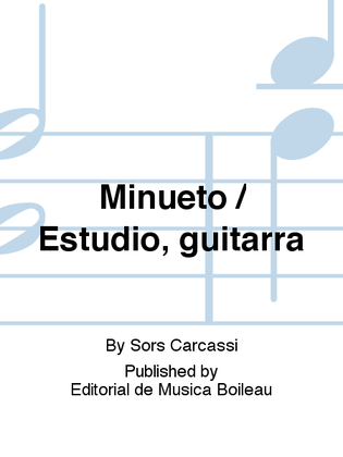 Book cover for Minueto / Estudio, guitarra