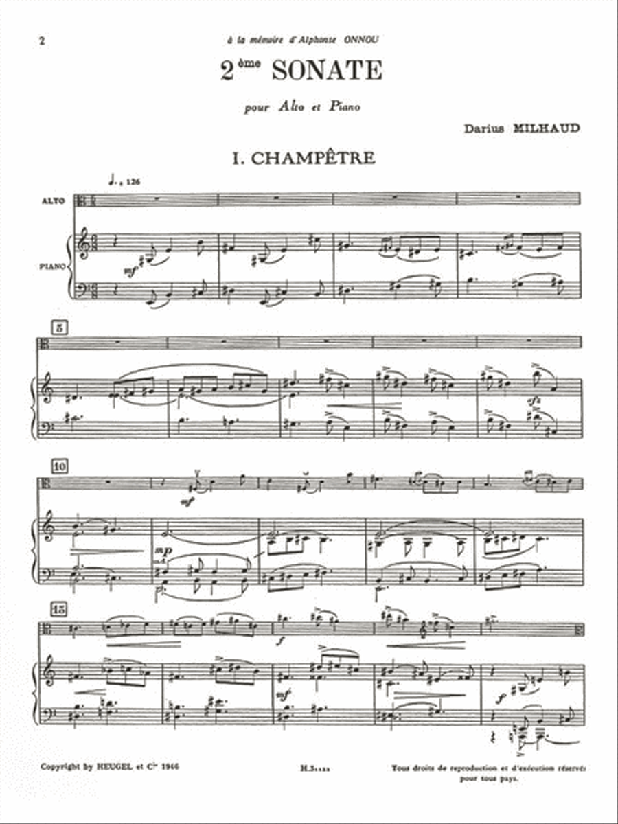 Sonata No. 2, For Viola And Piano Piano Accompaniment scores gallery preview page 2