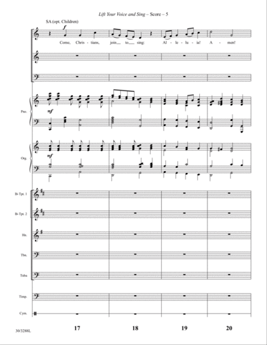 Lift Your Voice and Sing - Instrumental Ensemble Score and Parts Choir scores gallery preview page 8