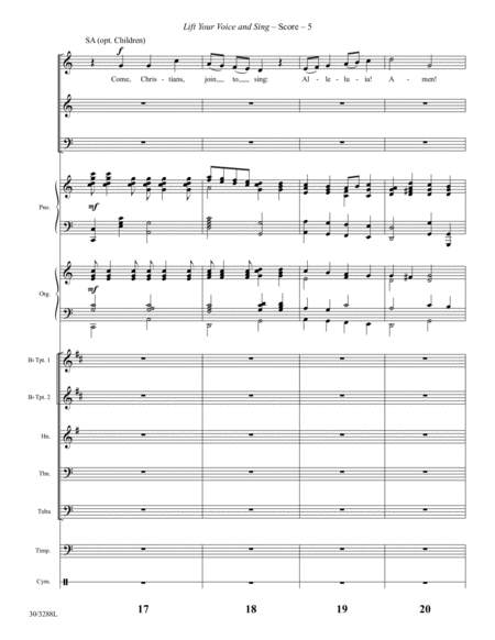 Lift Your Voice and Sing - Instrumental Ensemble Score and Parts image number null