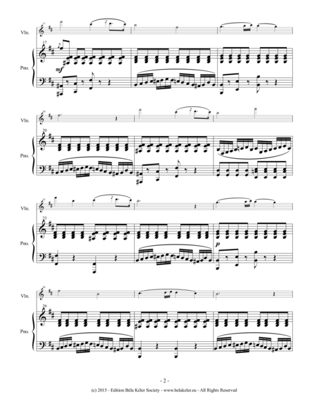 Tempete et calme for Violin and Piano