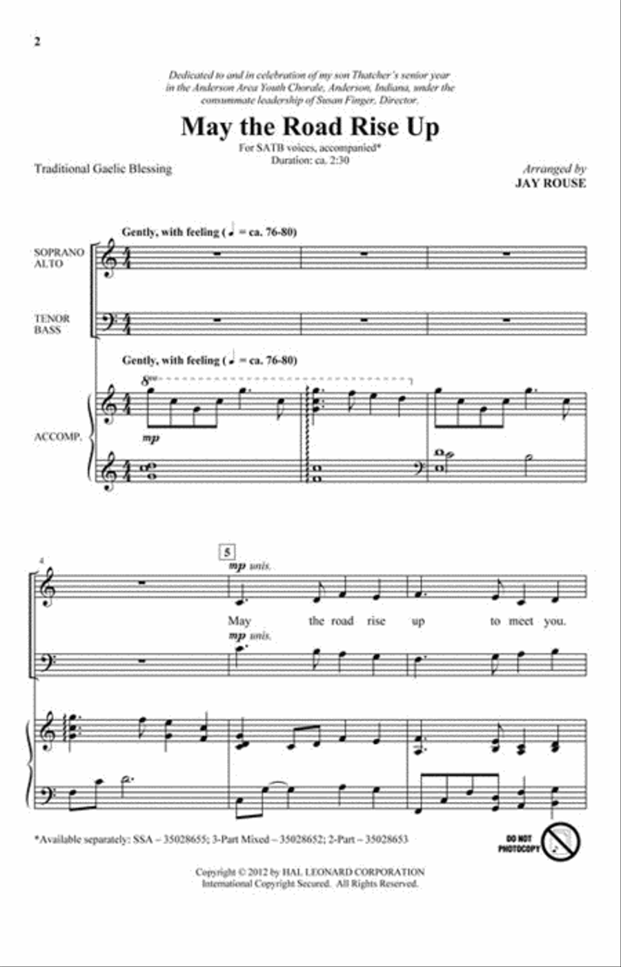 May the Road Rise Up 4-Part scores gallery preview page 2