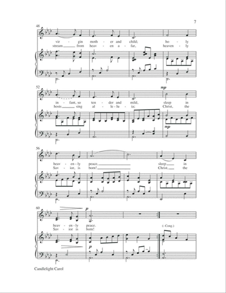 Candlelight Carol (with Silent Night) 4-Part scores gallery preview page 7