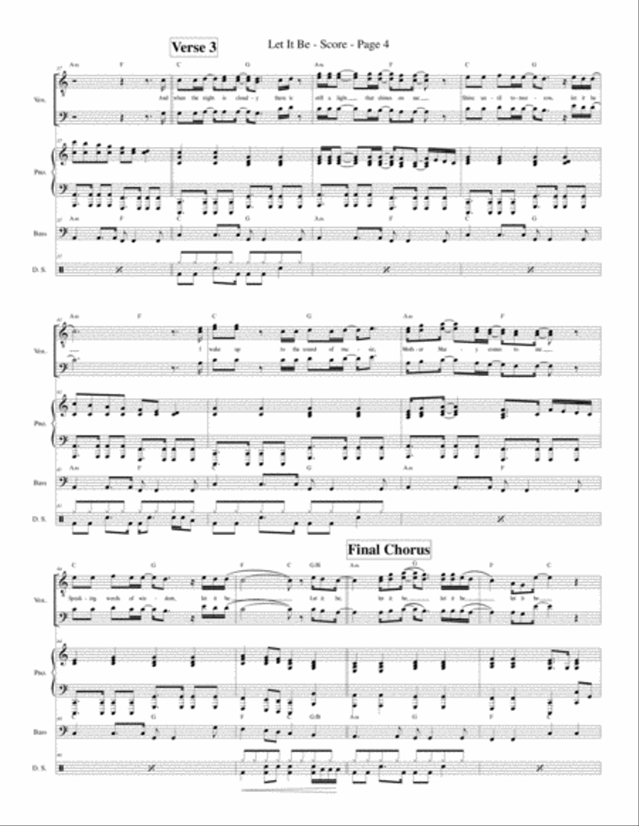 Let It Be Let It Be Voice scores gallery preview page 6