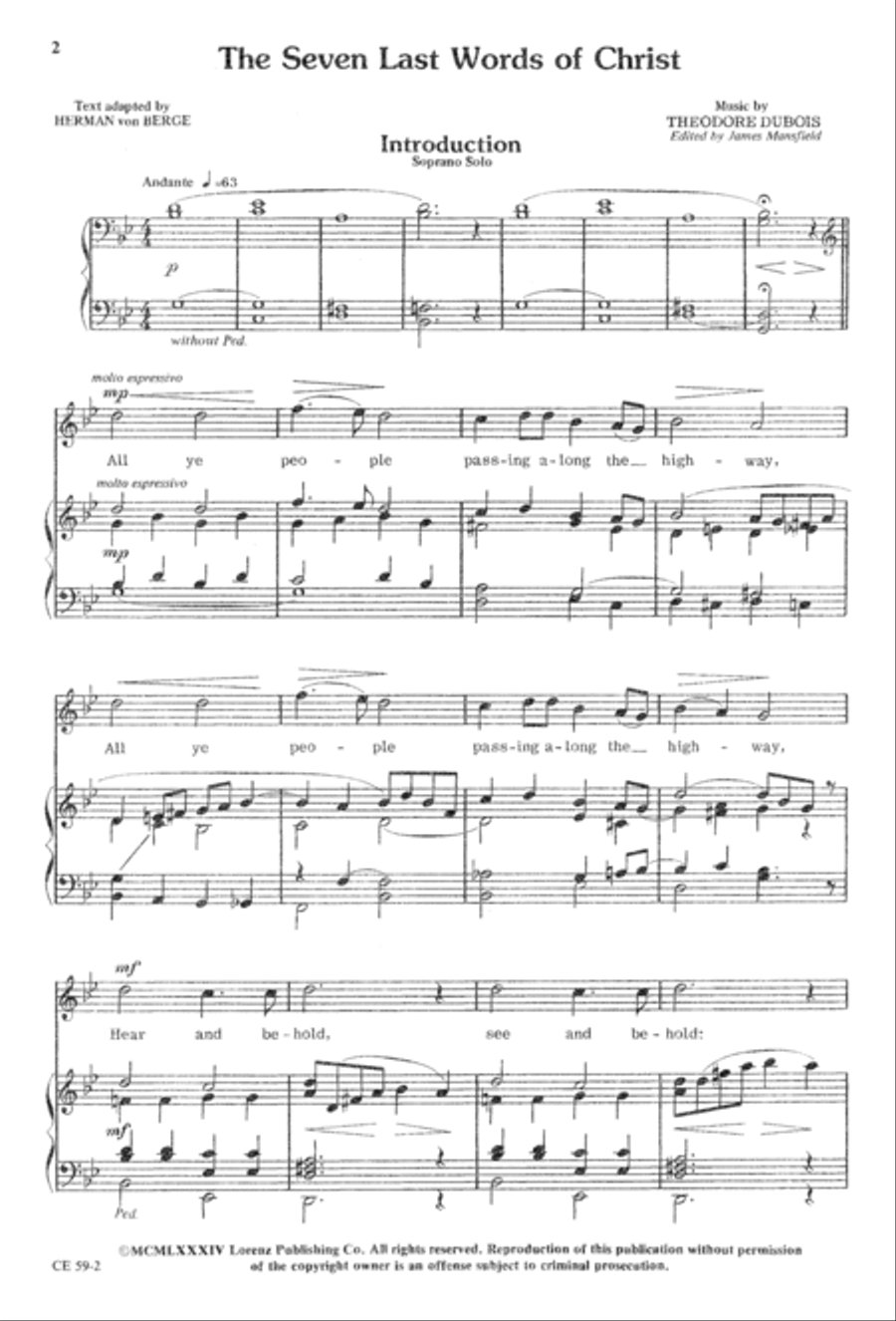 The Seven Last Words of Christ 4-Part scores gallery preview page 4