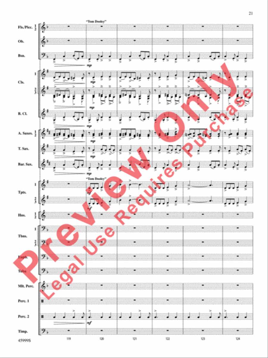 The Blue Ridge Concert Band scores gallery preview page 22