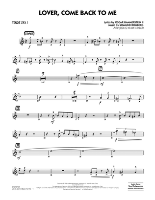 Book cover for Lover Come Back to Me (Key: B-Flat) - Tenor Sax 1